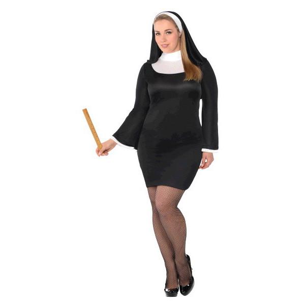 Costume De Religieuse À Jupe - Femme (Taille Plus) - Boo'tik D'halloween