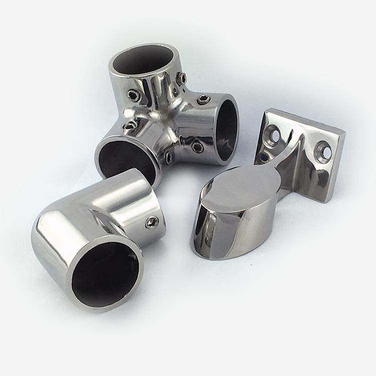 Rail Fittings in marine grade stainless steel. Delivery Australia wide