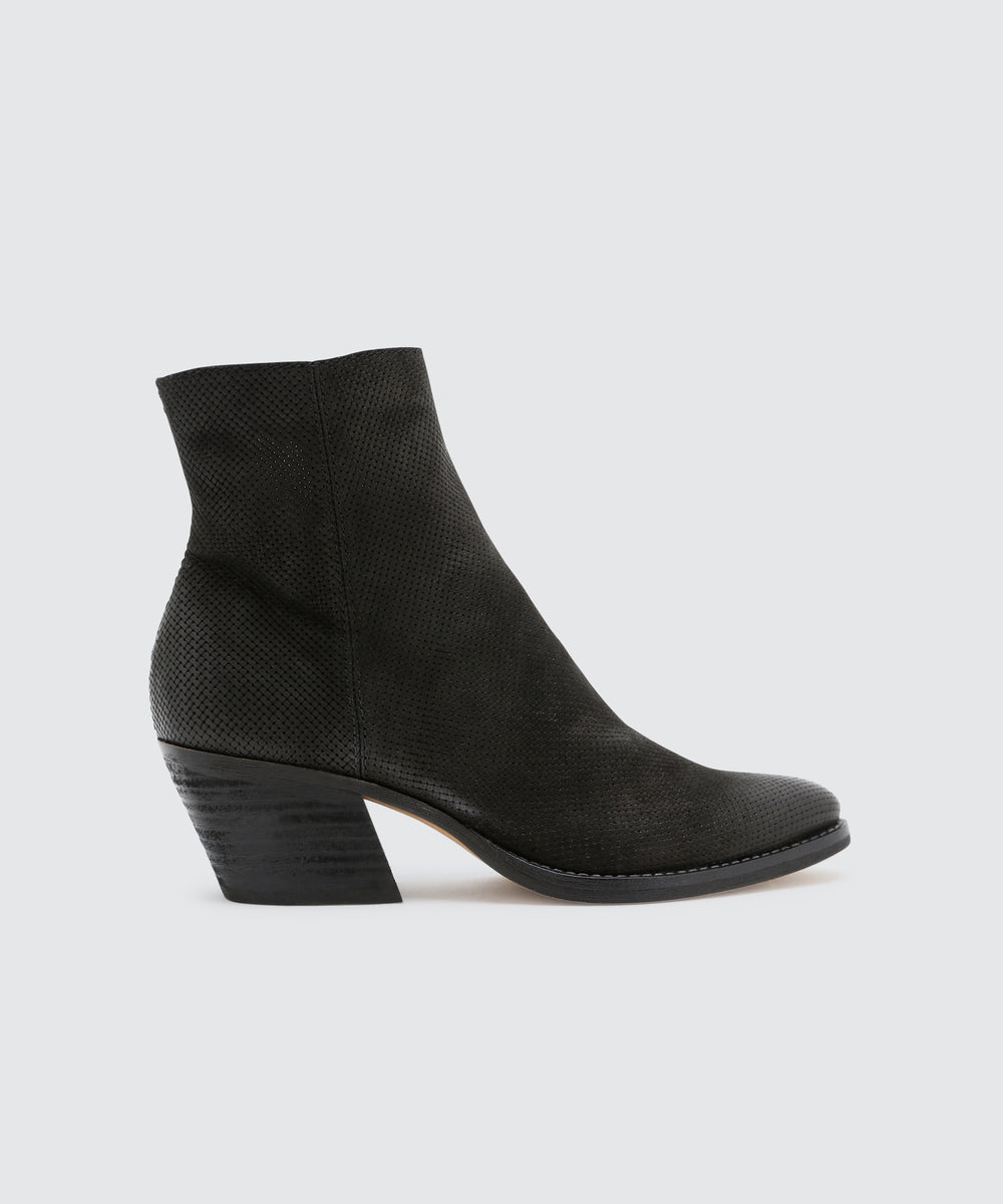 dolce vita black suede booties