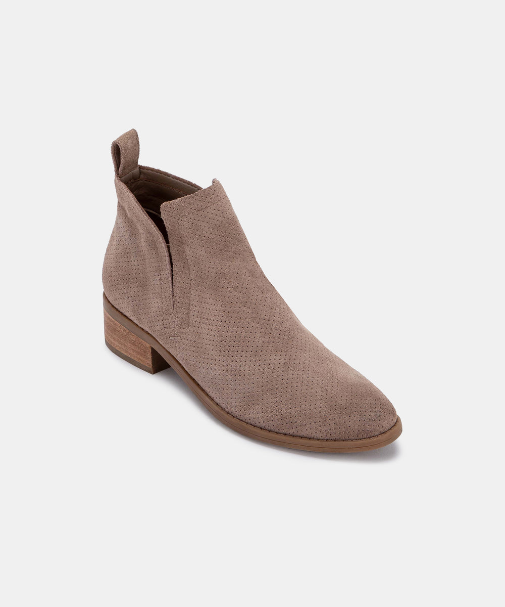 TIVON PERF BOOTIES IN LT TAUPE – Dolce Vita