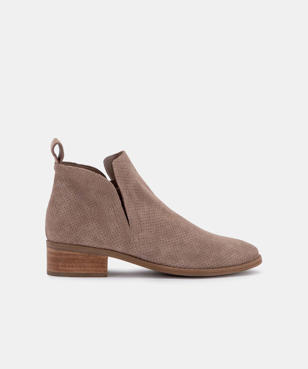 TIVON PERF BOOTIES IN LT TAUPE – Dolce Vita