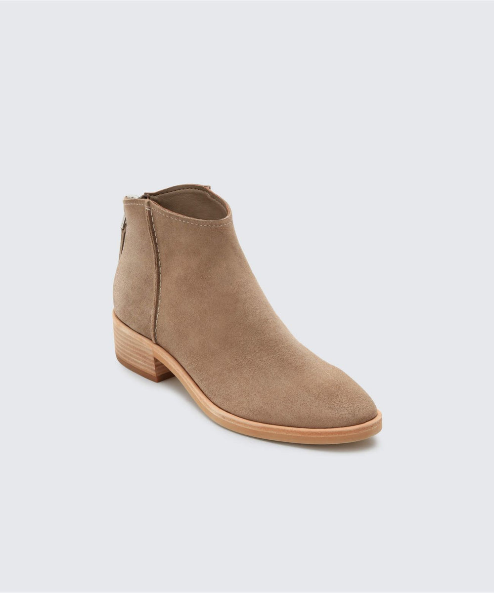 dolce vita taupe suede boots