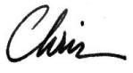 Chris Thurber's signature.