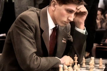 The rarely defeated Bobby Fischer, Chess legend!