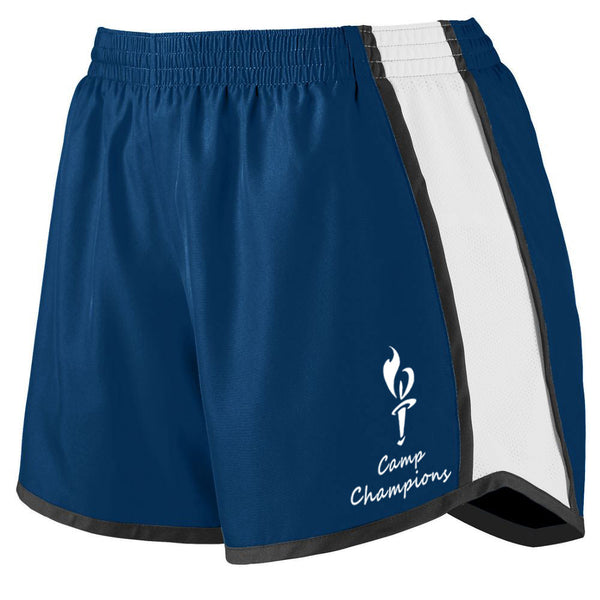 girls navy running shorts