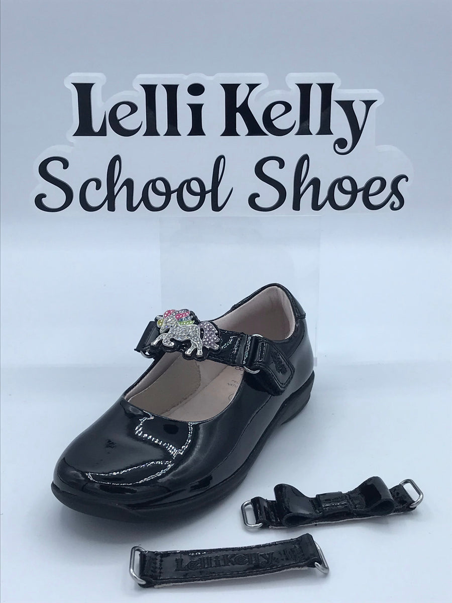 Lelli Kelly LK 8309 Changeable Strap Black Patent F FIT With Free Gift And Bag 