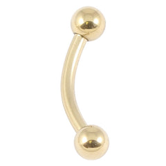 view all Zircon Steel Micro Curved Barbell 1.2mm (Gold colour PVD) body jewellery