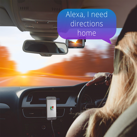 Alexa for Hands Free Directions and Music via Next Base Dash Cam