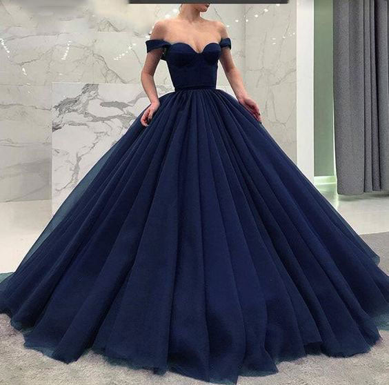 black and navy blue dress
