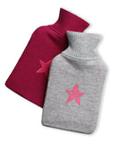 Cashmere mini hot water bottle neon star grey neon pink mulberry stocking filler teachers present