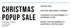 Rickling Restored Christmas Pop Up Sale Clavering Essex Shop Local