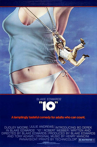 An original movie poster for the film 10 by John Alvin