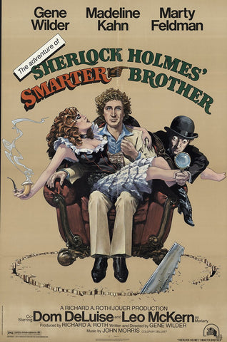 An original movie poster for The Adventure of Sherlock Holmes Smarter Brother by John Alvin