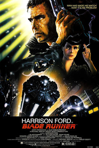 An original movie poster for the film Blade Runner by John Alvin