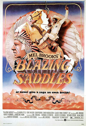 An original movie poster for Blazing Saddles by John Alvin