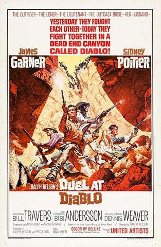A movie poster by Frank McCarthy for the film Duel At Diablo