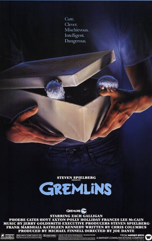 An original movie poster for the film Gremlins by John Alvin