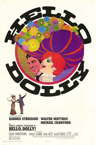 An original movie poster by Richard Amsel for the film Hello Dolly