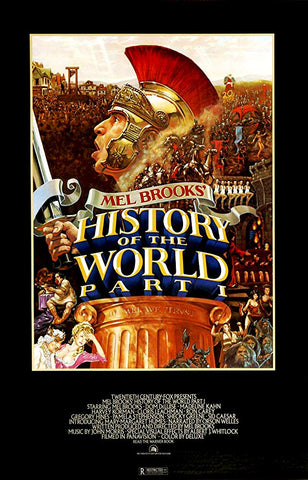 An original movie poster for the film A History of the World part one