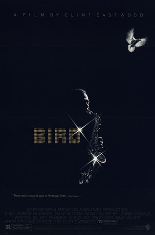 The movie poster for the film Bird designed by Bill Gold