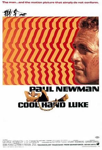 The movie poster for the film Cool Hand Luke designed by Bill Gold