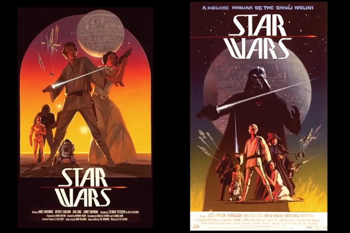 Ralph McQuarrie concept art for a movie poster for Star Wars