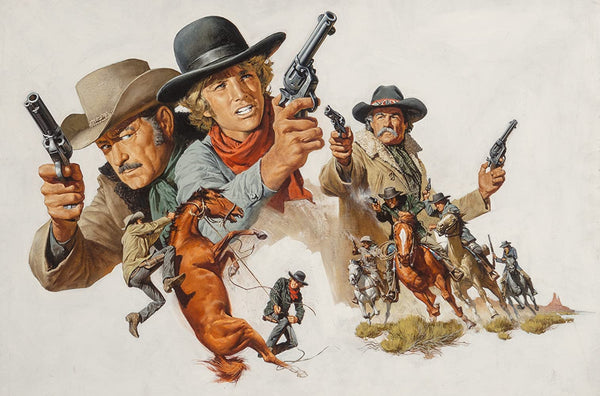 Frank McCarthy's artwork for the 1971 Blake Edward western, Wild Rovers