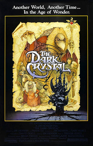 An original movie poster by Richard Amsel for the film The Dark Crystal