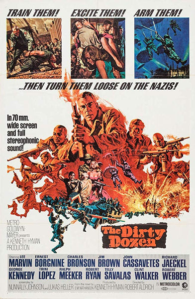 A movie poster for the film The Dirty Dozen