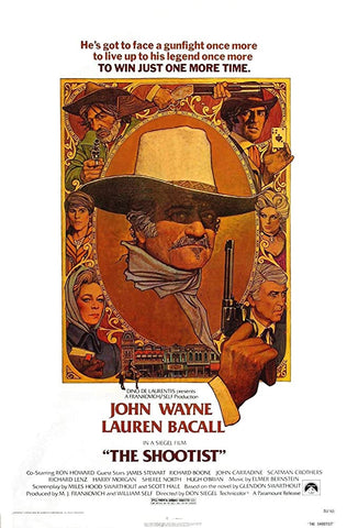 An original movie poster by Richard Amsel for the film The Shootist