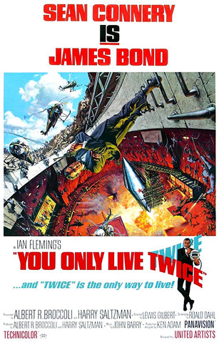 A movie poster by Frank McCarthy for the James Bond film You Only Live Twice