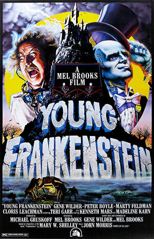 An original movie poster for Young Frankenstein by John Alvin