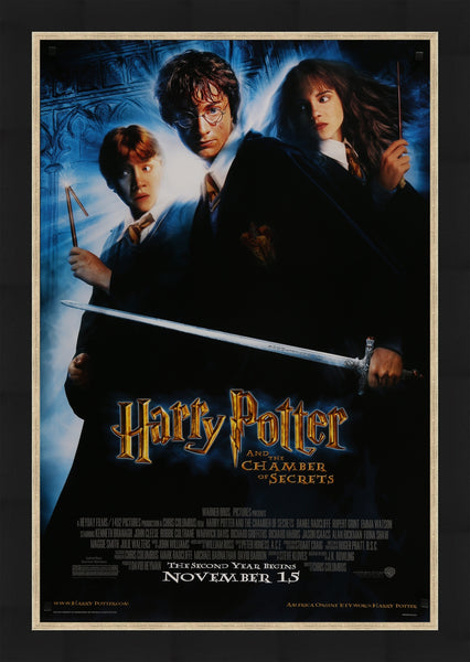 An original movie poster for Harry Potter and the Chamber of Secrets