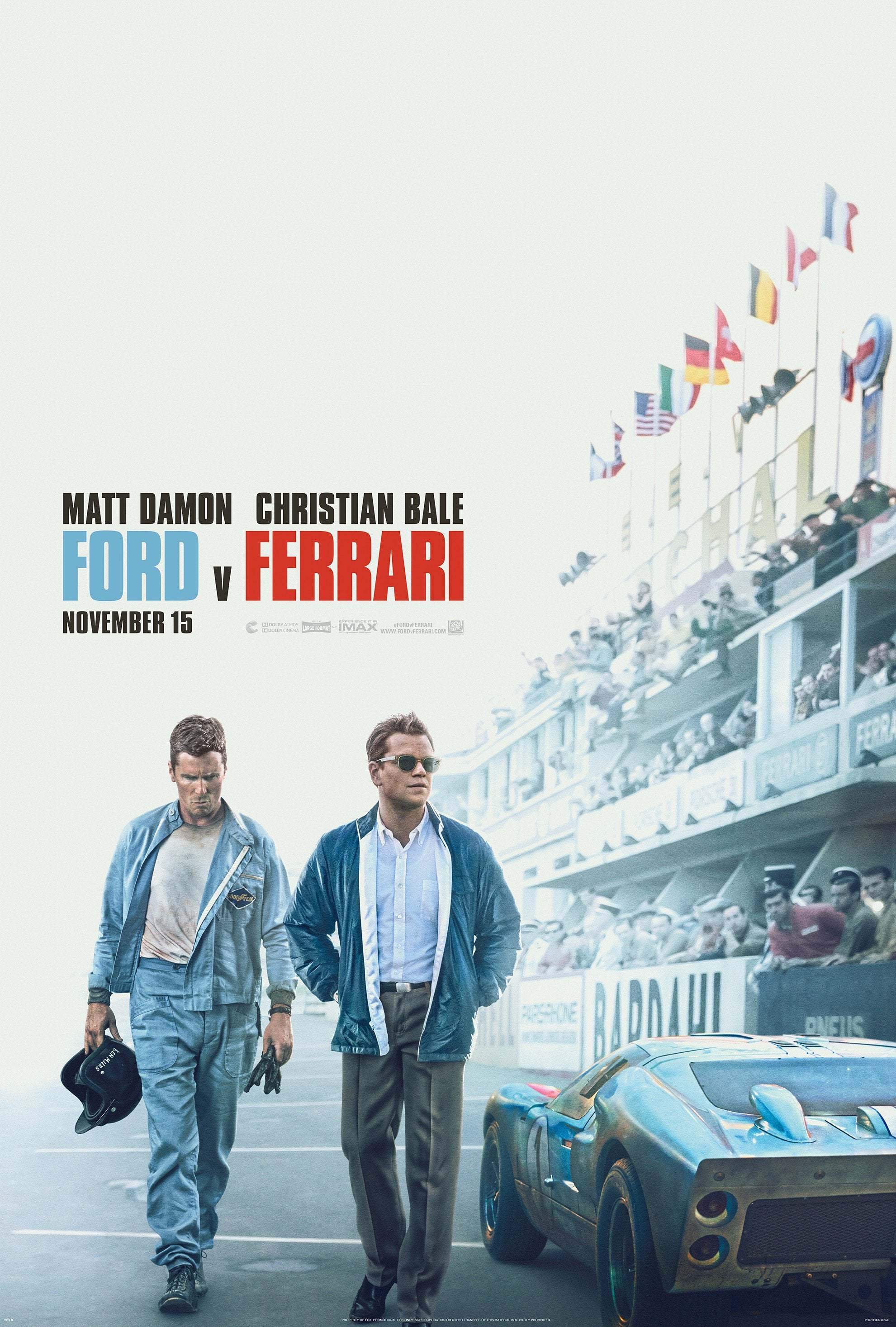 Ford v Ferrari (aka Le Mans 66) - 2019 - Original Movie Poster – Art of