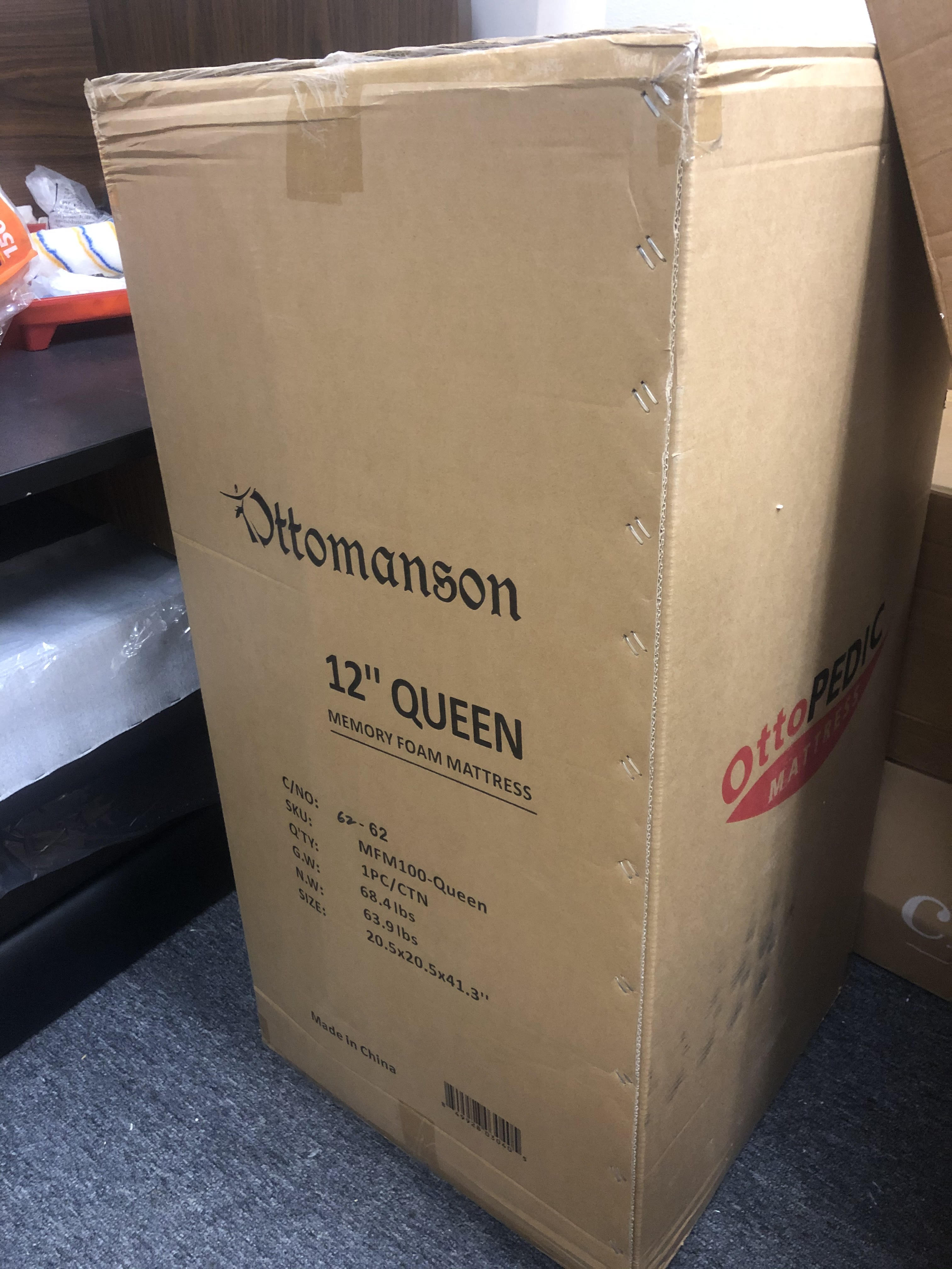 queen memory foam mattress in a box