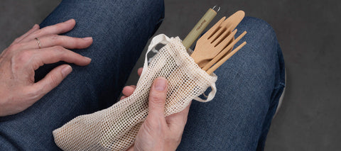 camping essentials, bamboo cutlery, reusable cutlery, bamboo utensils, car camping, camping essentials