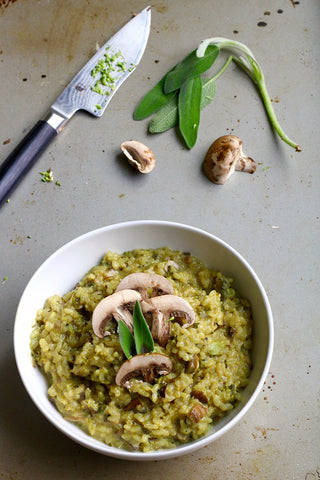 moringa and brown rice risotto