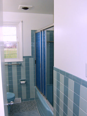 A retro renovation, save the blue bathroom