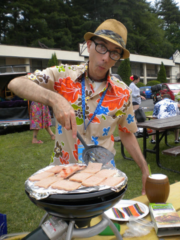 Andrew grilling SPAM