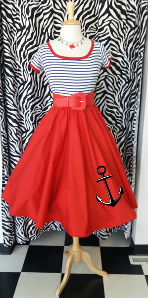 Customize your own circle skirt blog red circle skirt and anchors