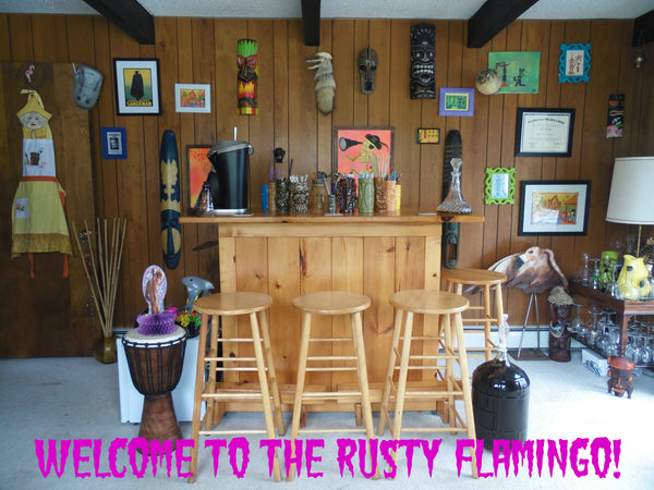 CLU Home Tiki Bar Series The Rusty Flamingo