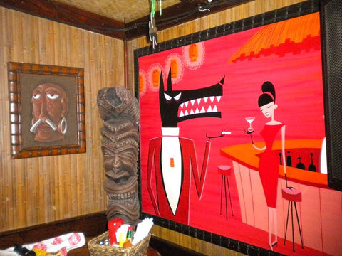 Shag Art on the wall at Waitiki Tiki bar 