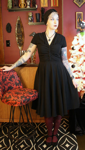 Rosina Black Dress by Hell Bunny
