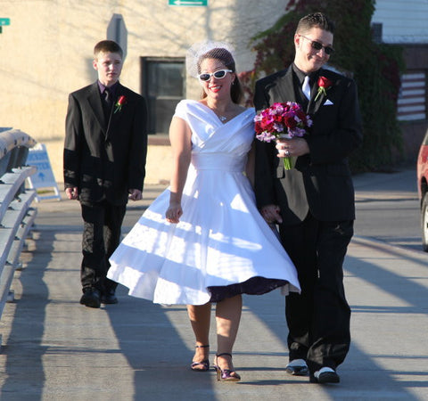 rat bastard rockabilly and sweet pe on their wedding day