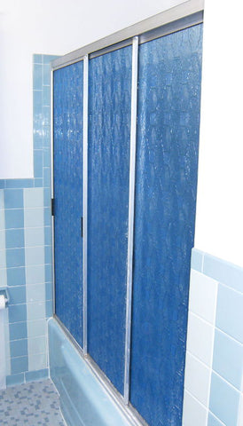 Save the blue bathroom, retro remodel shower