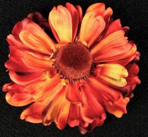 Large Orange Flower Hairclip by Zombetty Bows is a wonderful tool to use to hide that one roll that is not cooperating.