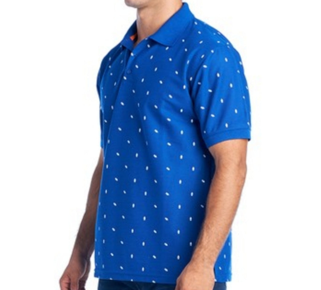 royal blue printed shirt