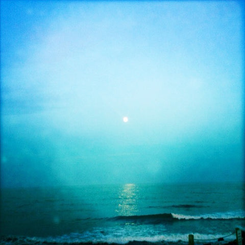 Moonshine - Full Moon Over the Ocean at Point Judith