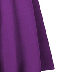 Vintage Style Long Sleeve Single Breasted Purple Wool Blend Vintage Coat - Retrolistic
