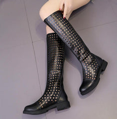 60's Style Mod Fashion Summer Boots Back Zipper